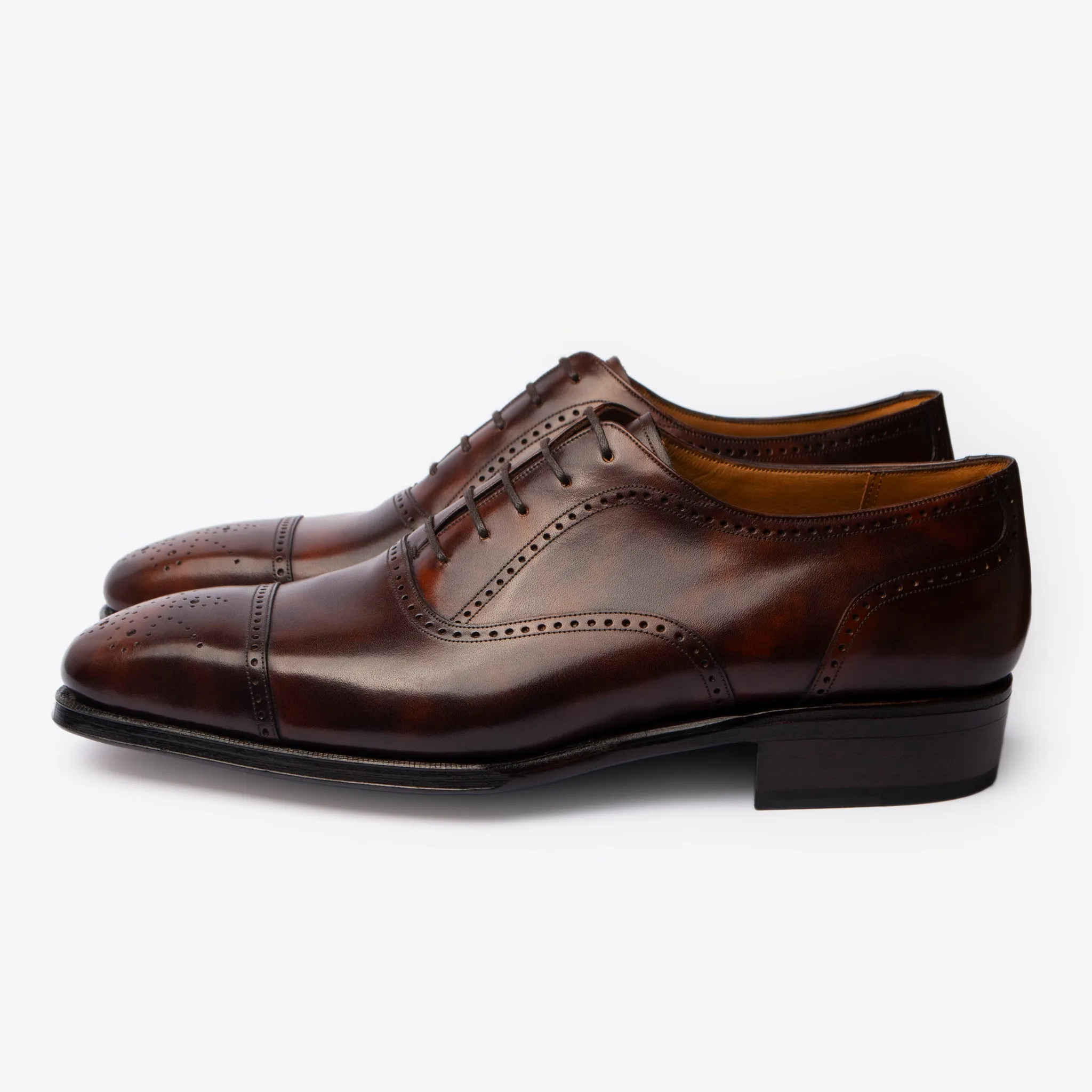 Semi Brogue Oxford - Brown Museum Calf - Deus Last