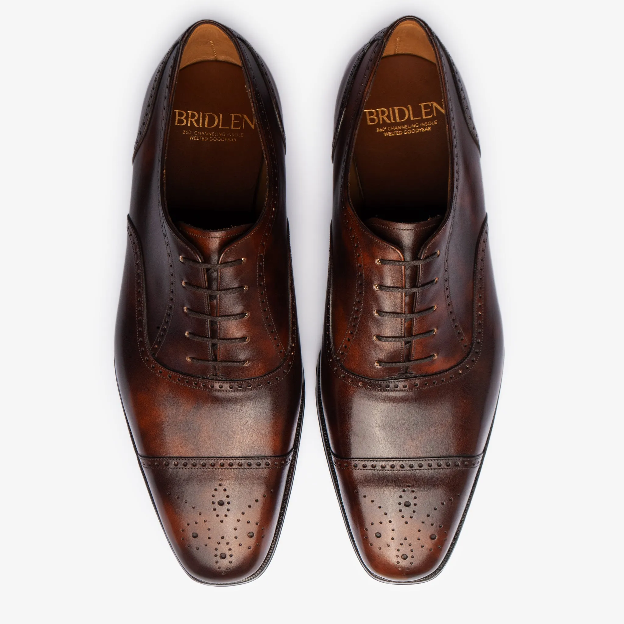Semi Brogue Oxford - Brown Museum Calf - Deus Last