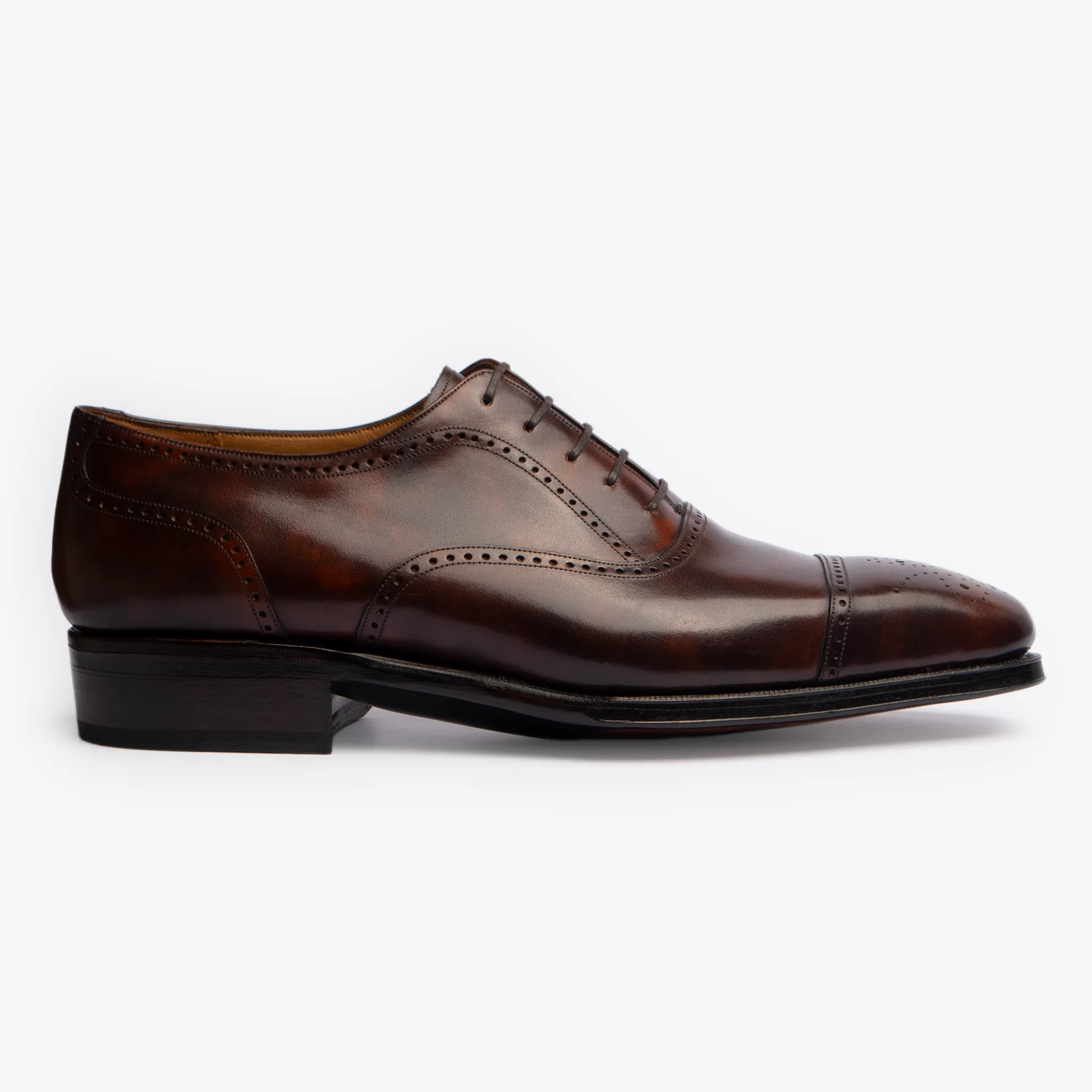 Semi Brogue Oxford - Brown Museum Calf - Deus Last