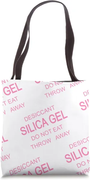 Silica Gel Pillow Funny Novelty Do Not Eat Silica Gel Pink Tote Bag