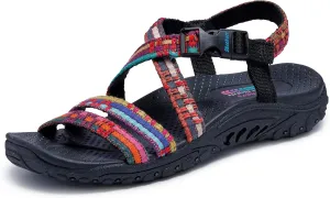 Skechers Women's Reggae-Sew Me-Boho Woven Strappy Slingback Sandal