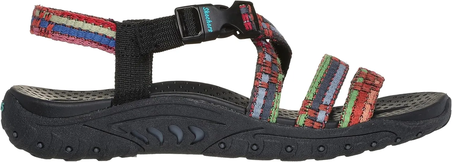 Skechers Women's Reggae-Sew Me-Boho Woven Strappy Slingback Sandal