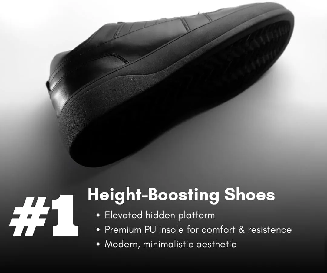 Staerk Druon Men's Platform Sneakers Invisible Height-Boost Gain 2.5 Inches With Premium PU for Superior Durability & Comfort Stylish Lightweight and Designed for All-Day Wear With Enhanced Support and Resistance