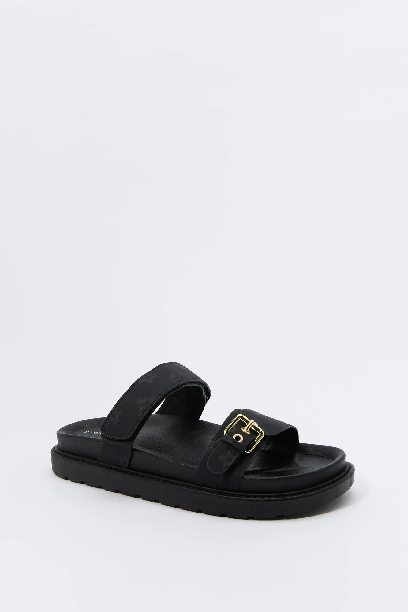 Status Print Buckle Sandal