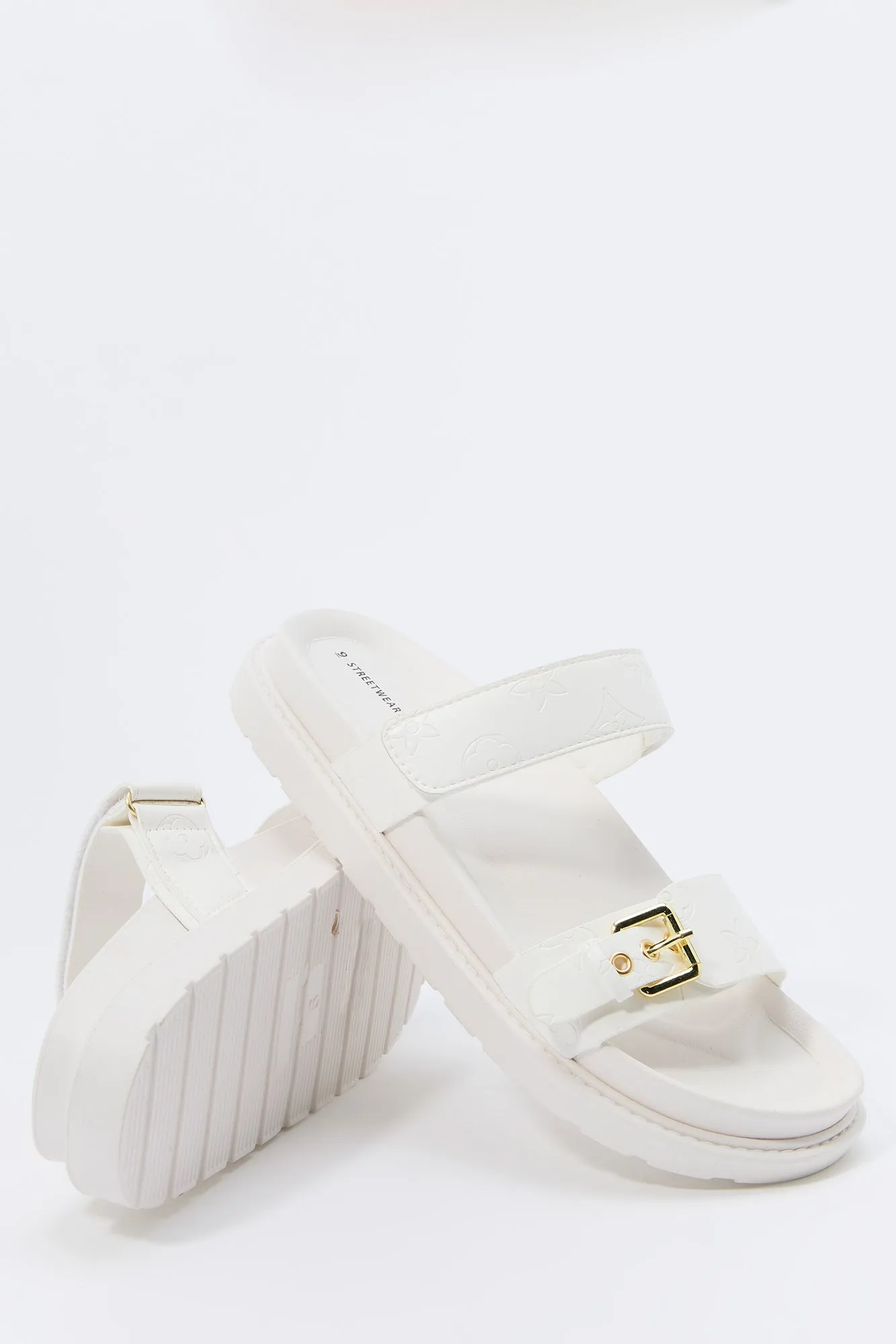 Status Print Buckle Sandal