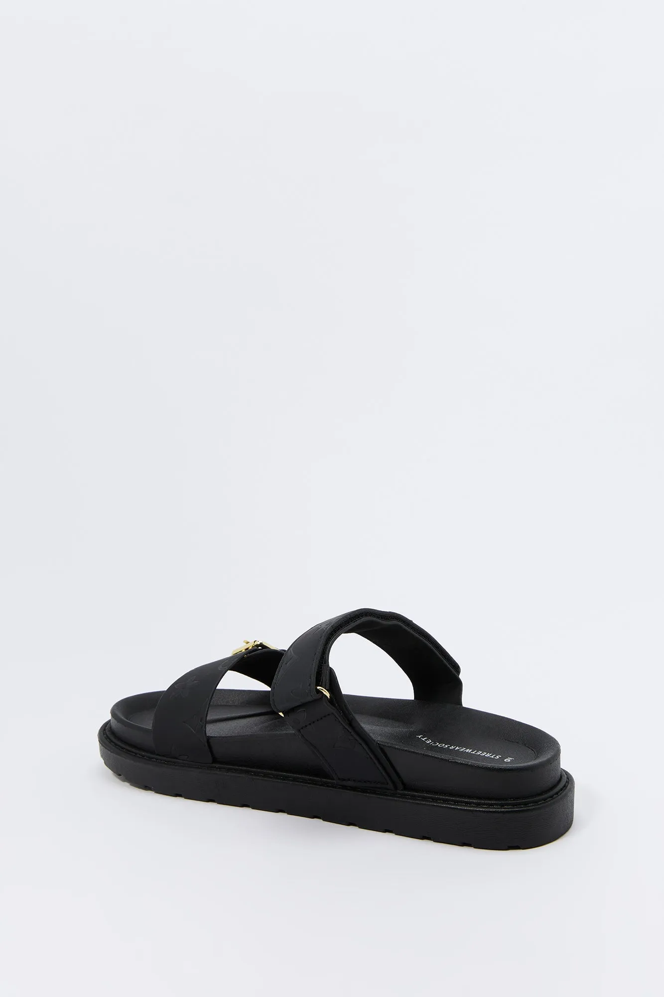 Status Print Buckle Sandal