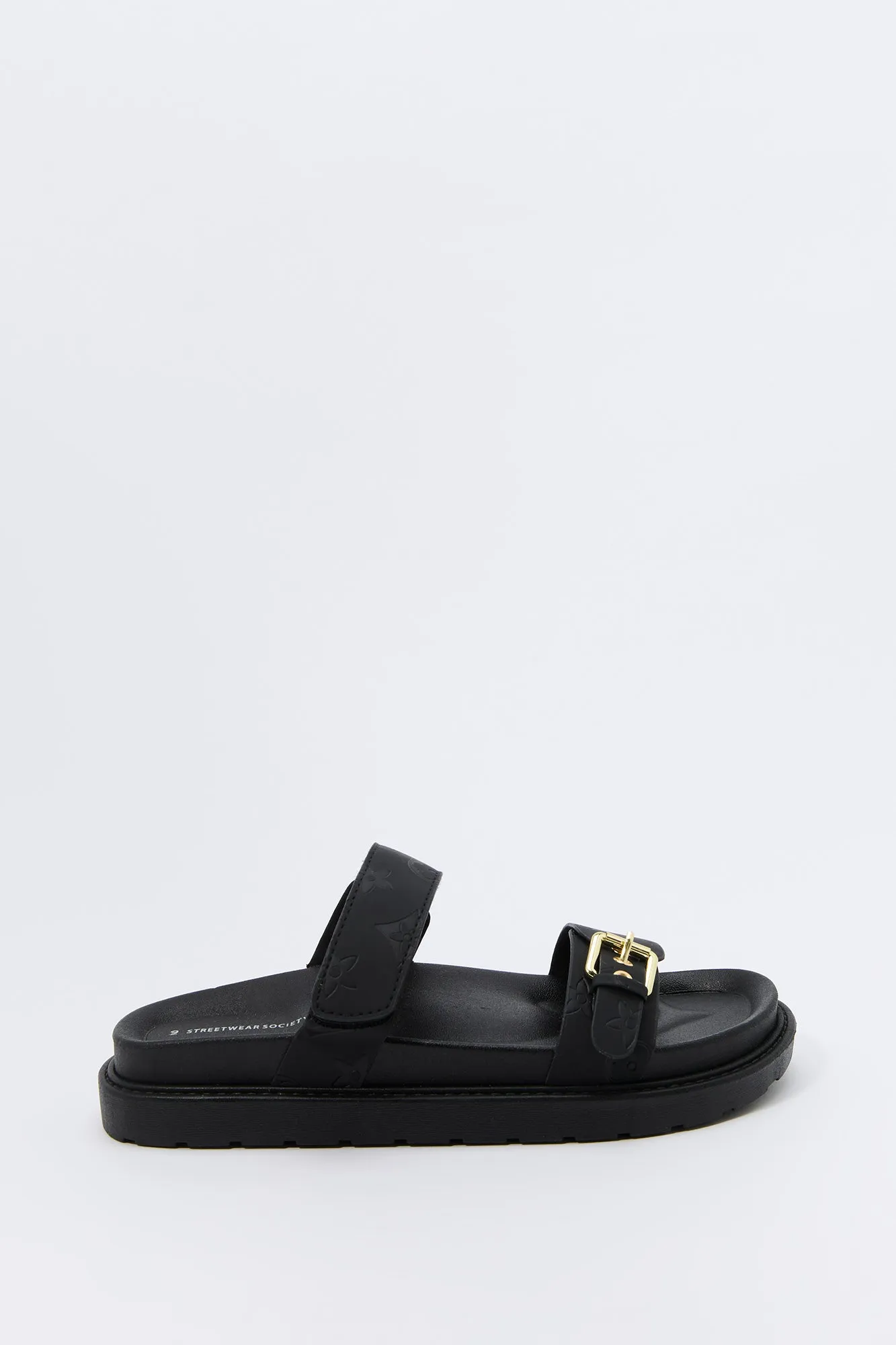 Status Print Buckle Sandal