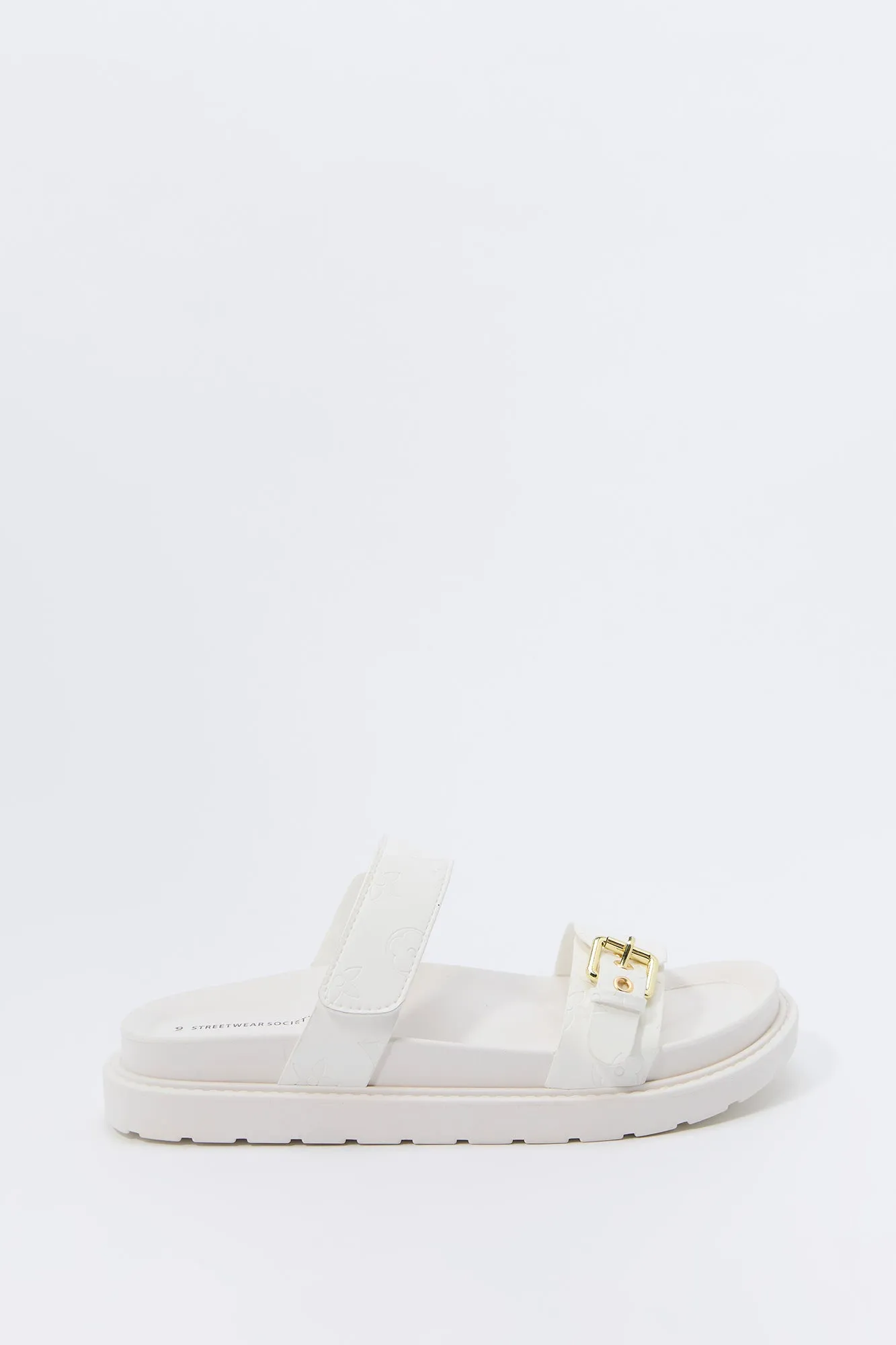 Status Print Buckle Sandal