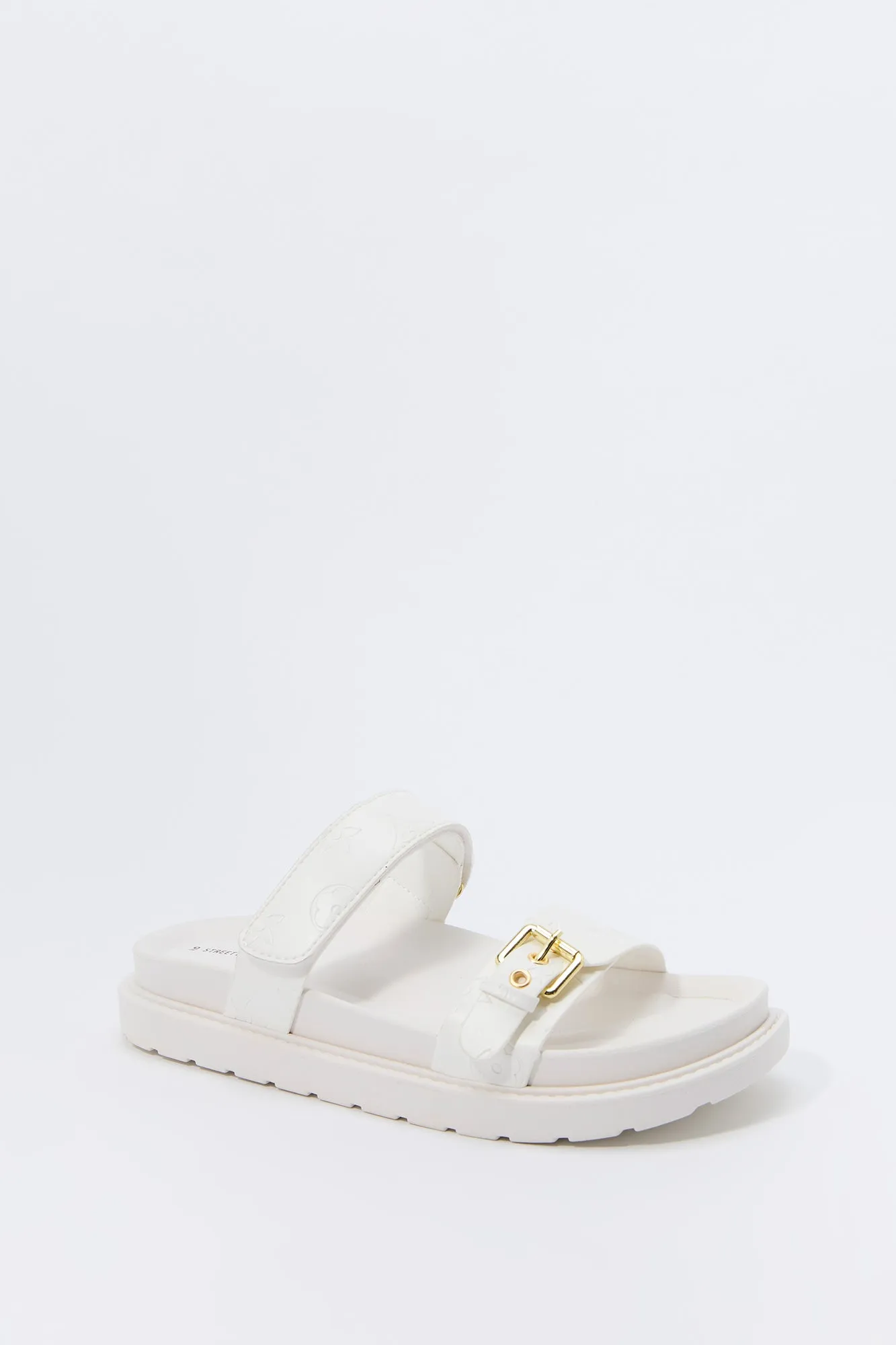 Status Print Buckle Sandal