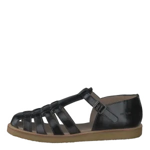 Strap Sandal With Buckle Black