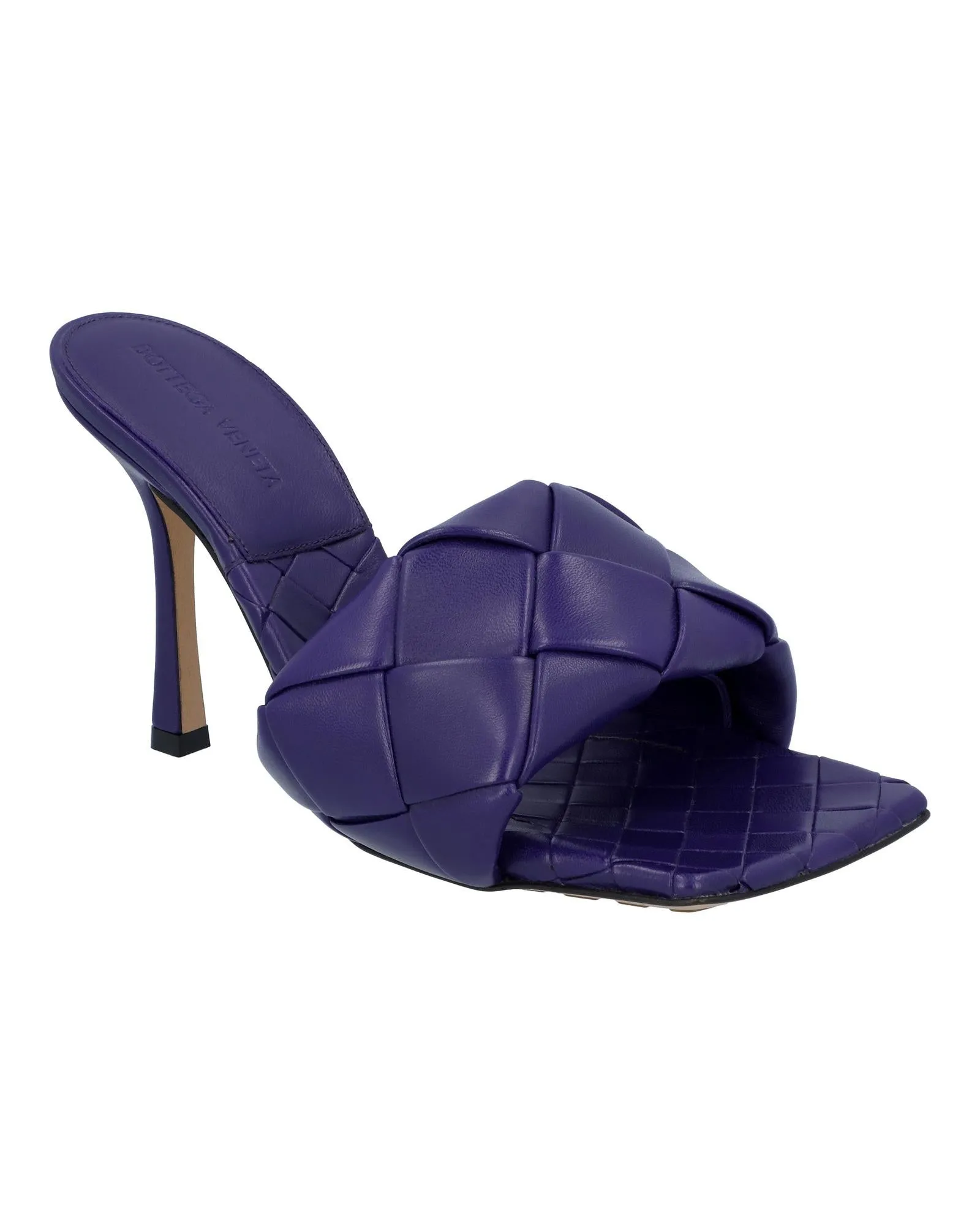 Stretch Intrecciato Leather Mules