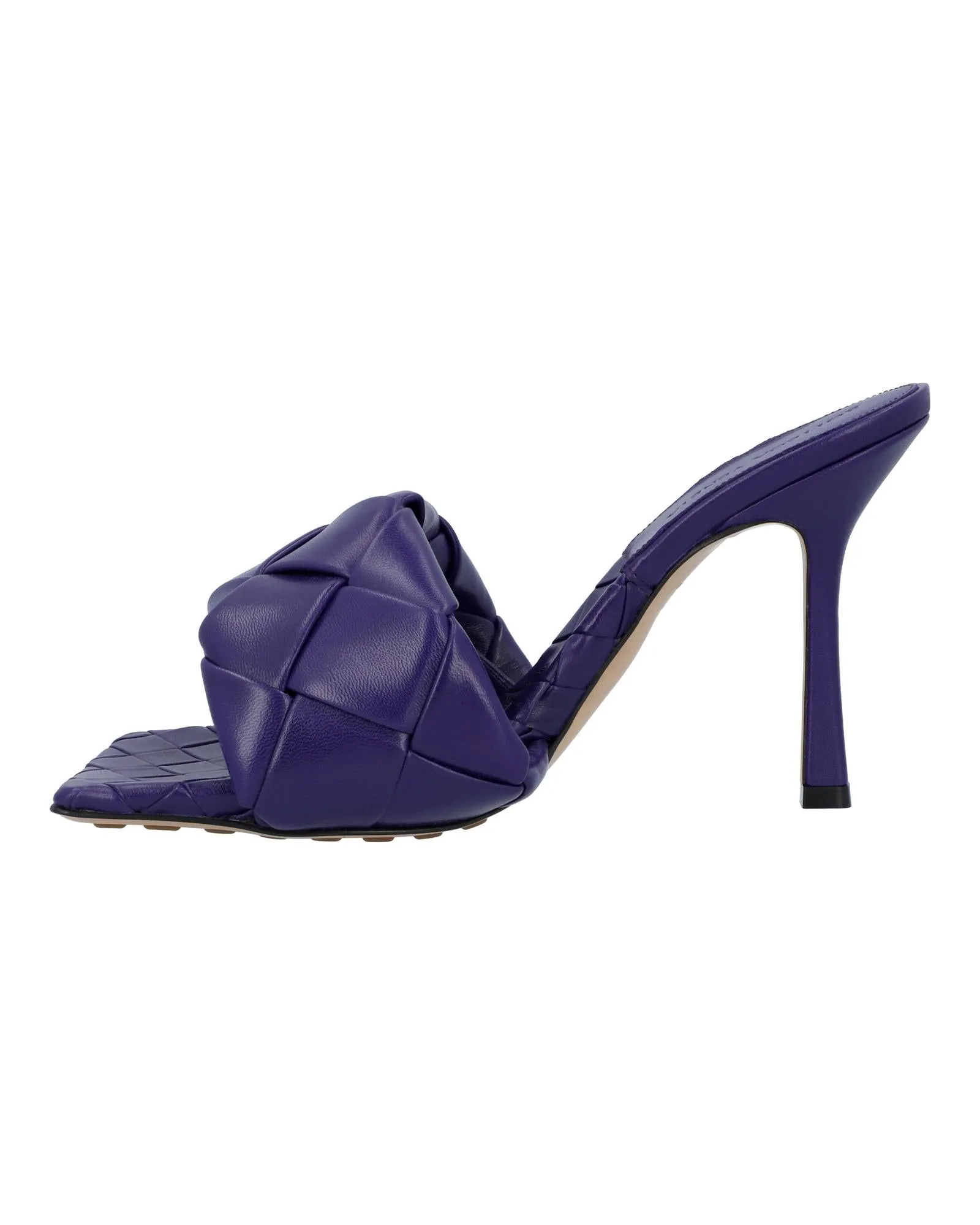 Stretch Intrecciato Leather Mules