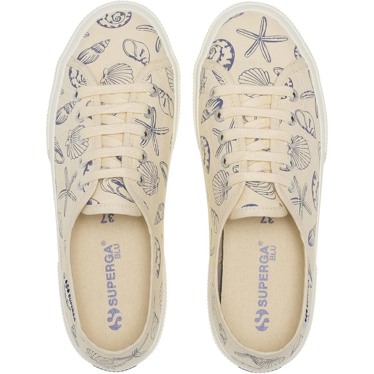 Superga 3750 Seashells Print Trainer Beige