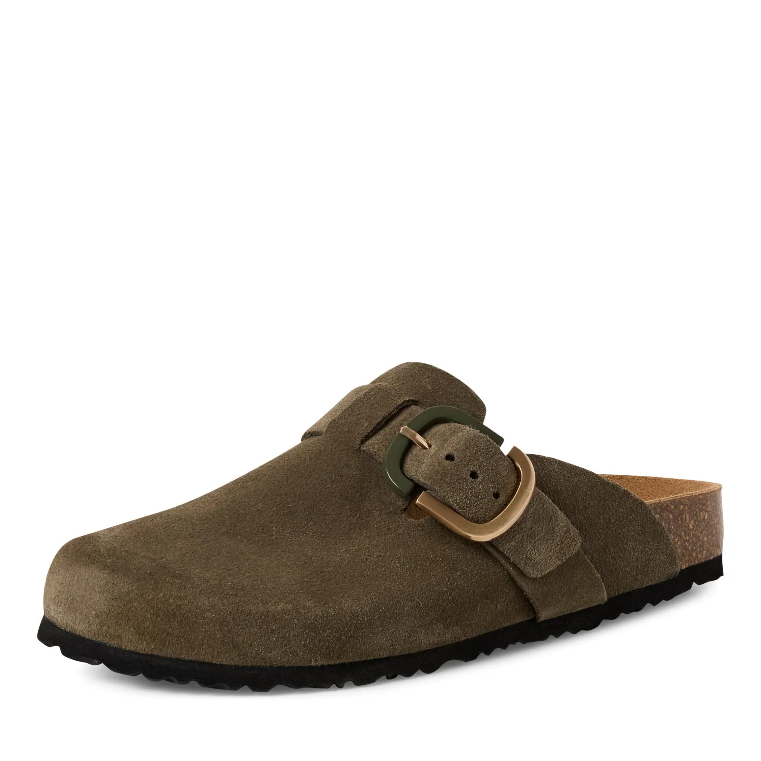 TAMARIS - 27600-722 FLAT TOE-IN MULE - OLIVE