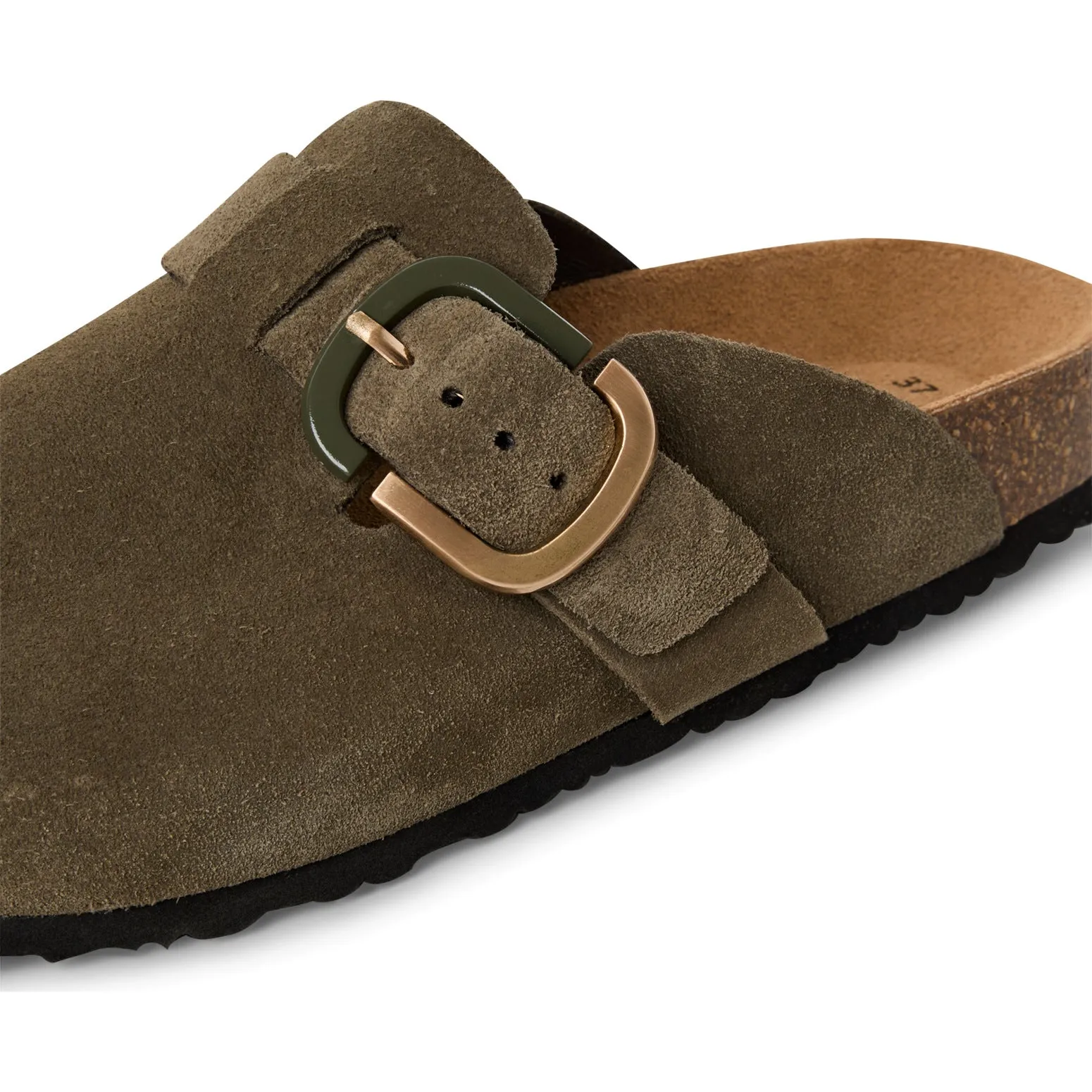 TAMARIS - 27600-722 FLAT TOE-IN MULE - OLIVE