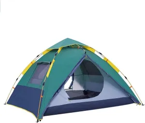 Tent,Camping Family Waterproof Camping Tent,Traveling Easy Set Up Double Layer 3-4 People Dark Green 85x45inch
