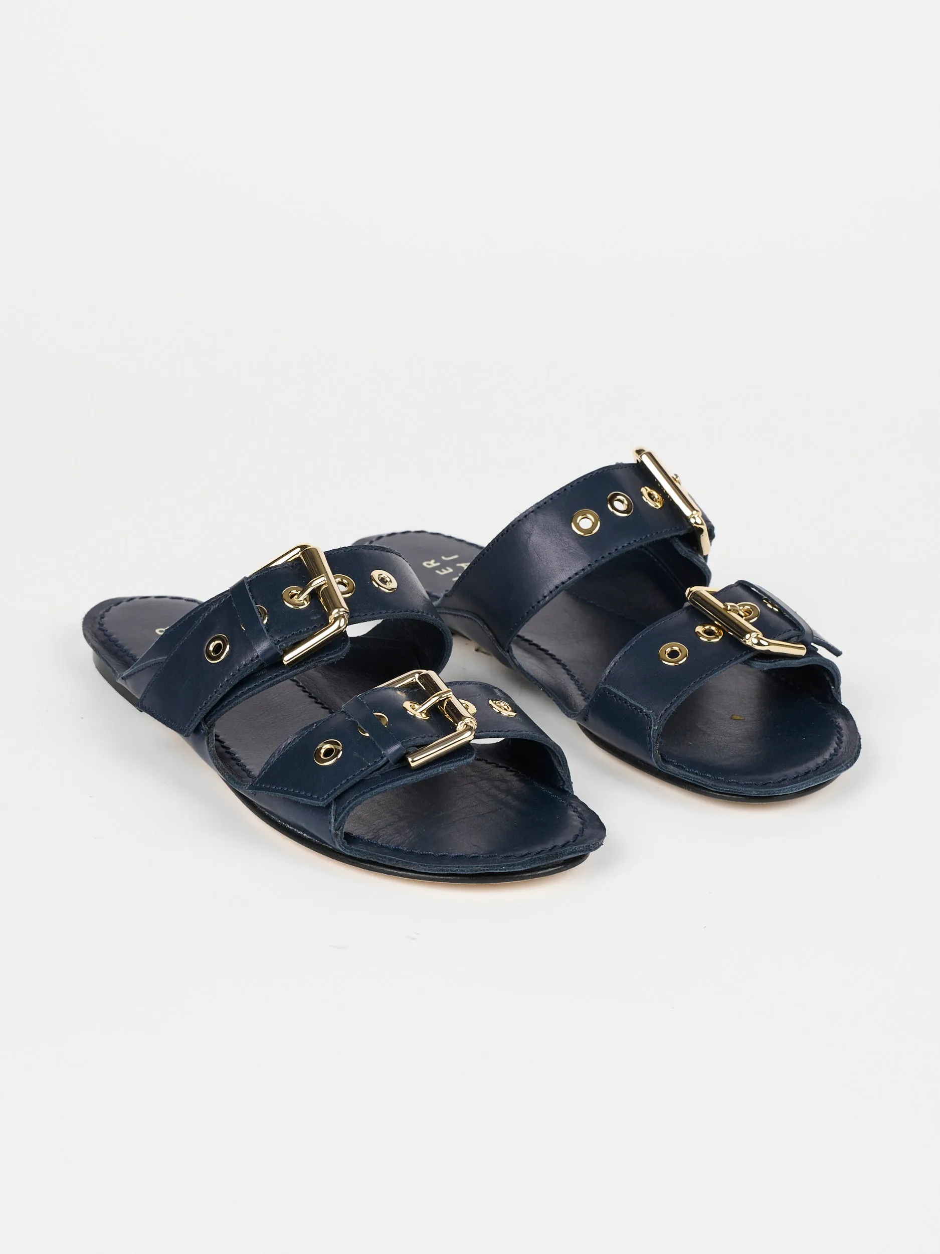The Double Buckle Slide in Navy