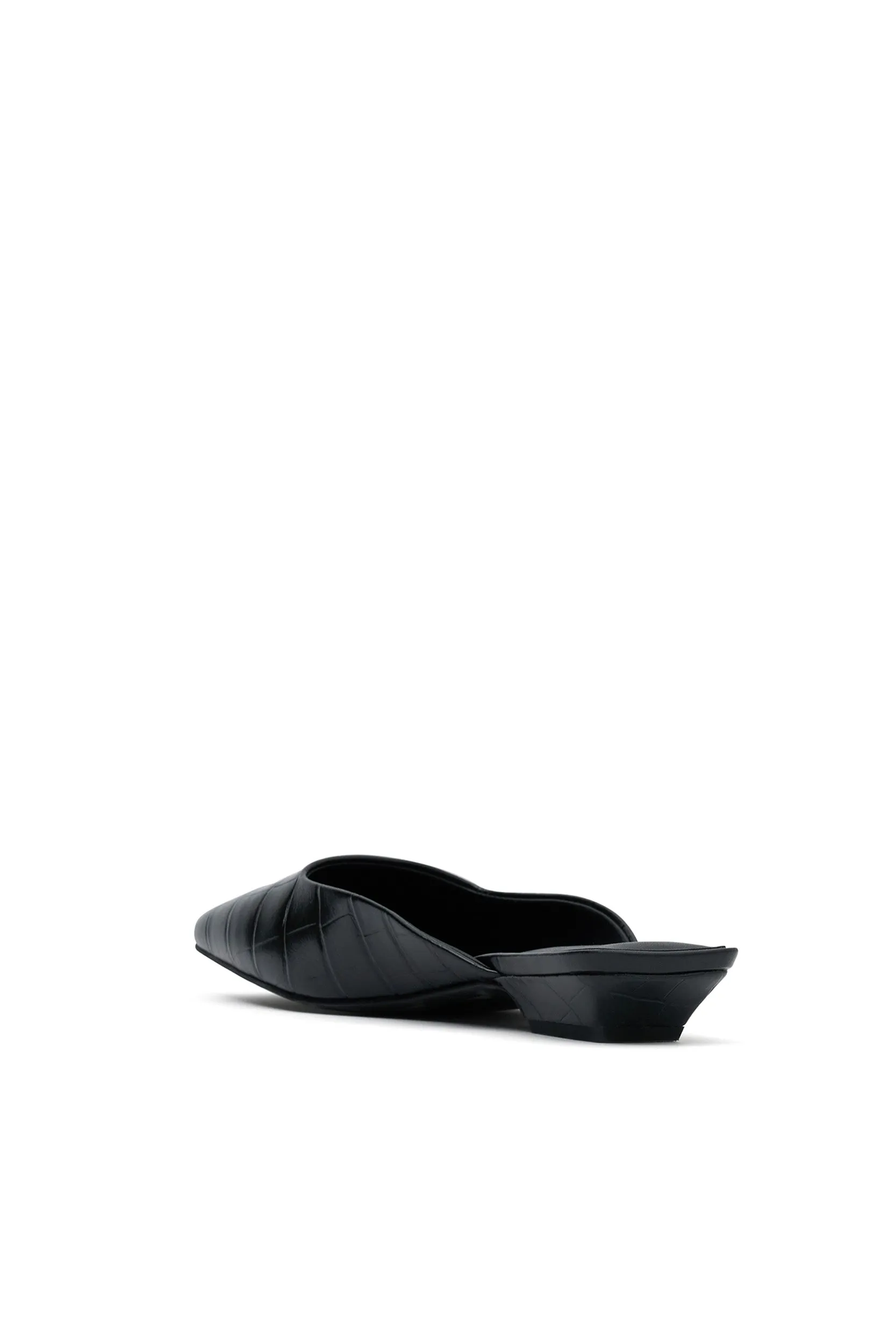 THE NOLAN BLACK CROC EMBOSSED MULE