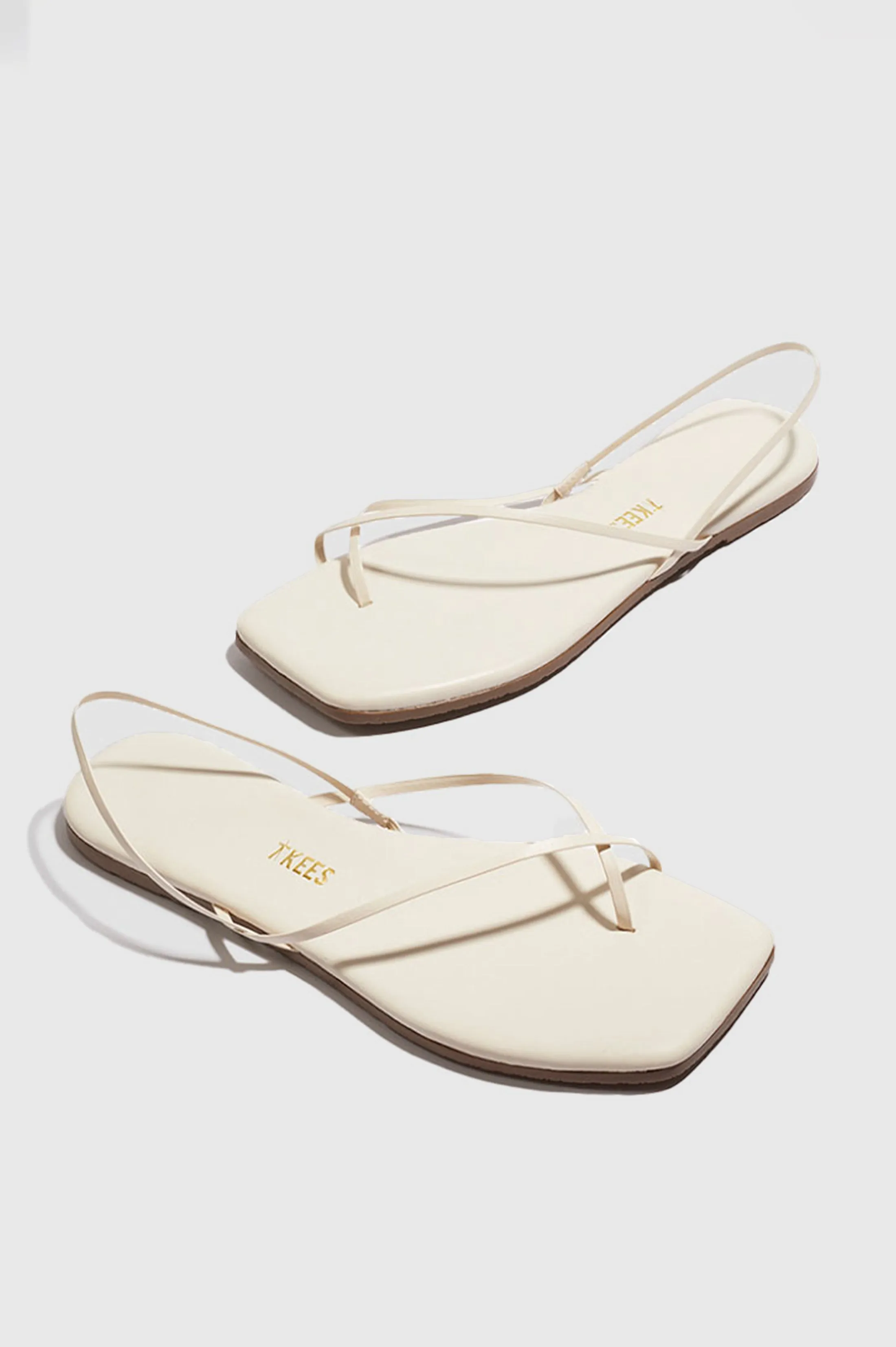TKEES SQUARE TOE MILLIE SANDAL - CREAM