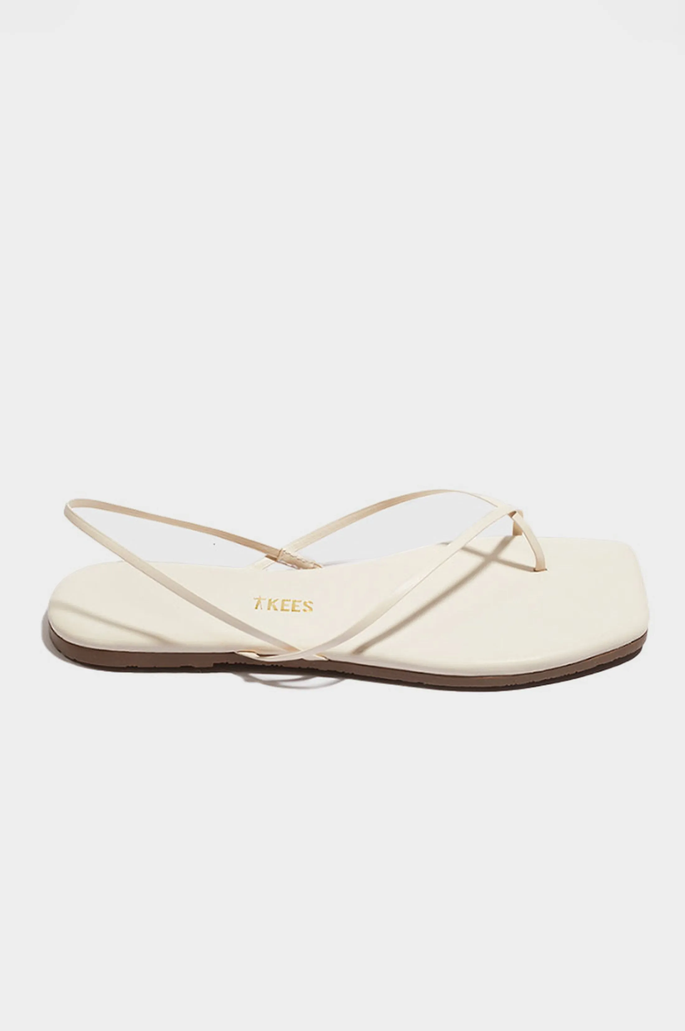 TKEES SQUARE TOE MILLIE SANDAL - CREAM