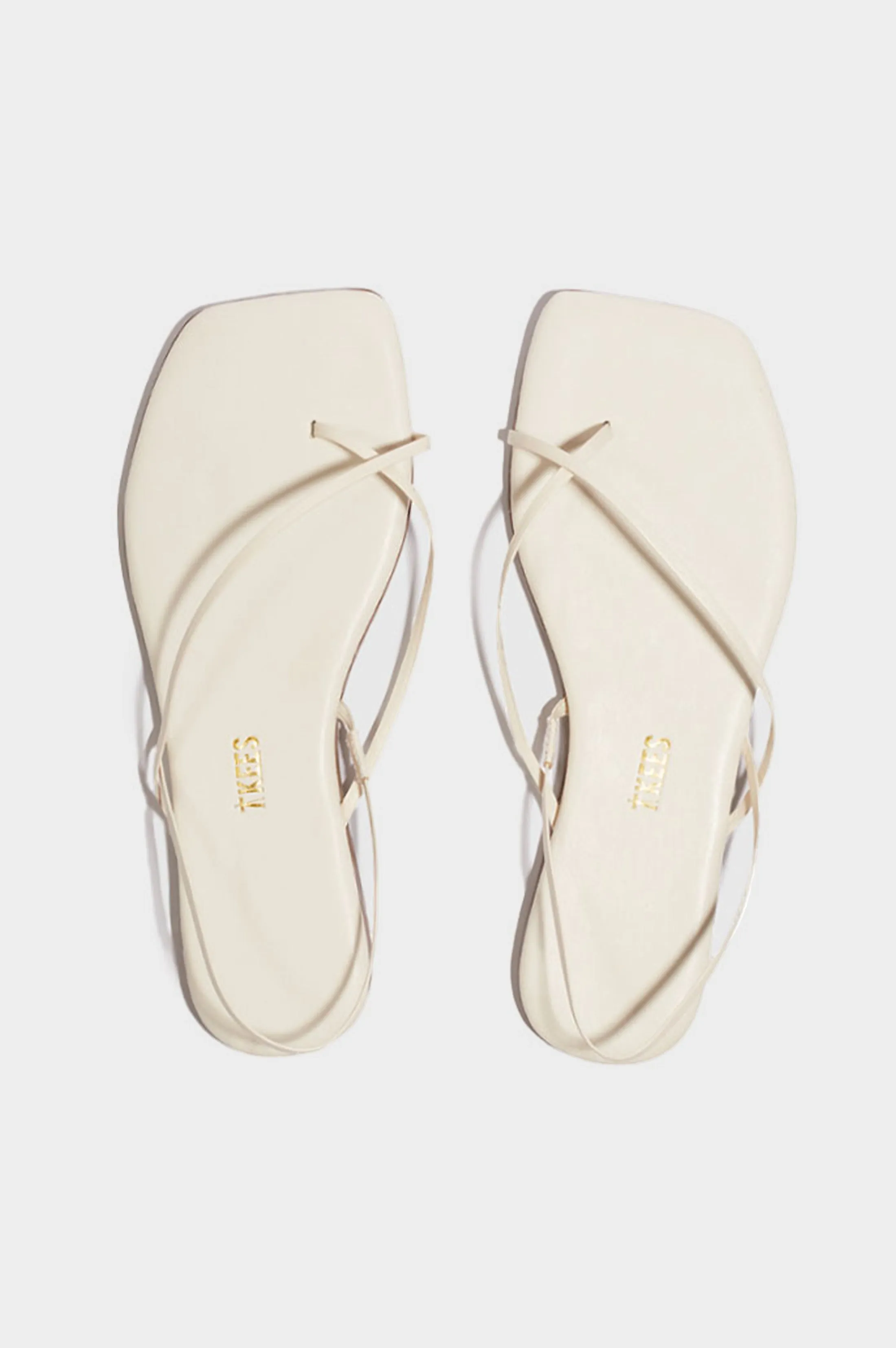 TKEES SQUARE TOE MILLIE SANDAL - CREAM