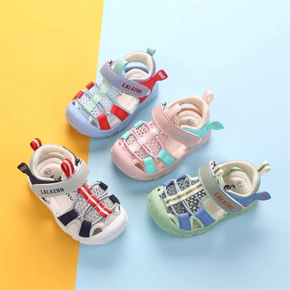 Toddler Boys Summer Sandals Girls Sport Sandals Kids Closed-Toe Outdoor Athletic Strap Beach Water Shoes