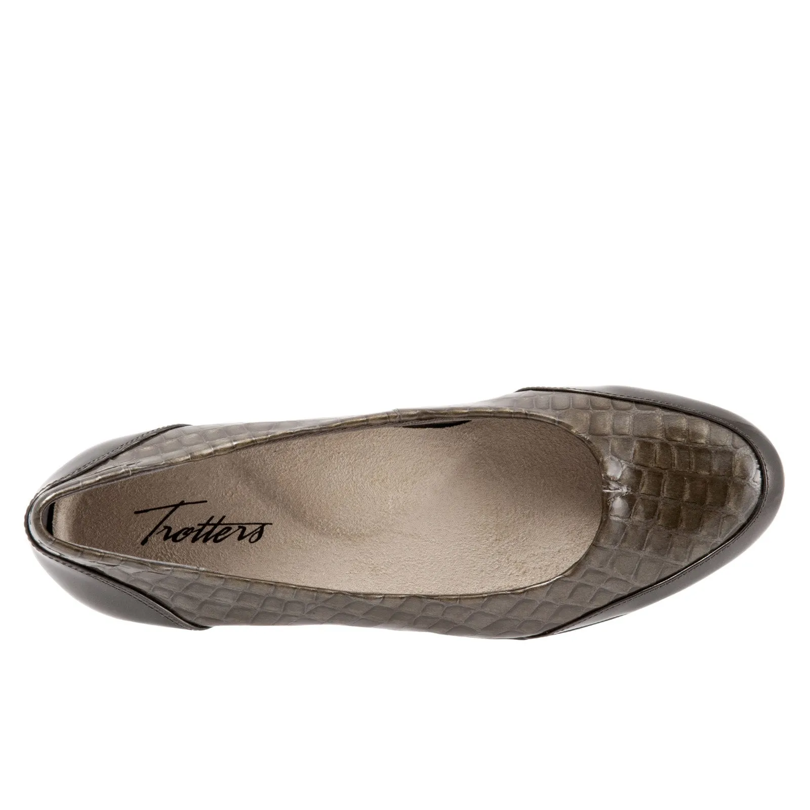 Trotters Arnello T1751-064 Womens Gray Narrow Leather Loafer Flats Shoes