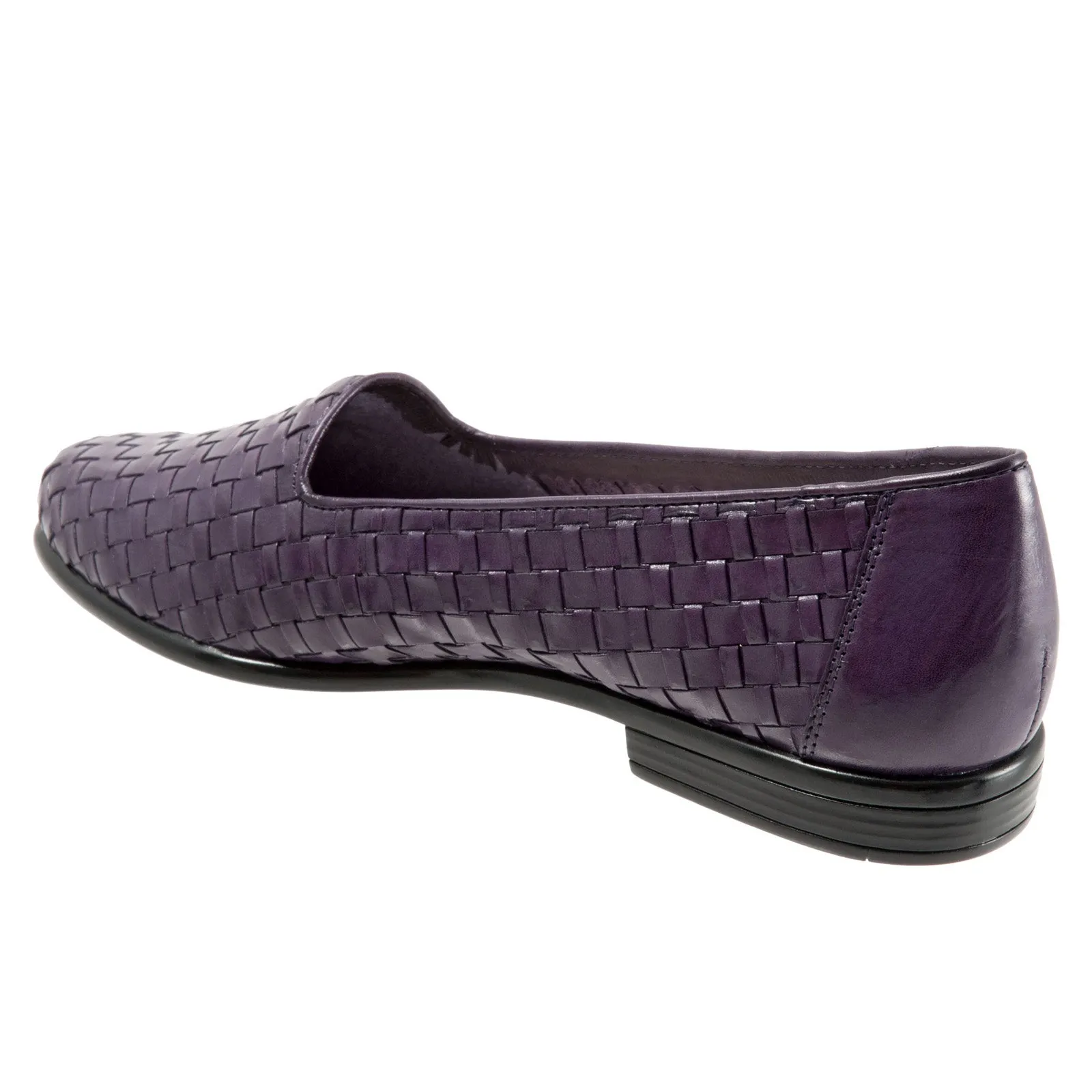 Trotters Liz T5158-760 Womens Purple Narrow Leather Loafer Flats Shoes