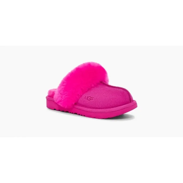 UGG COZY II Kids Suede Slippers Rock Rose