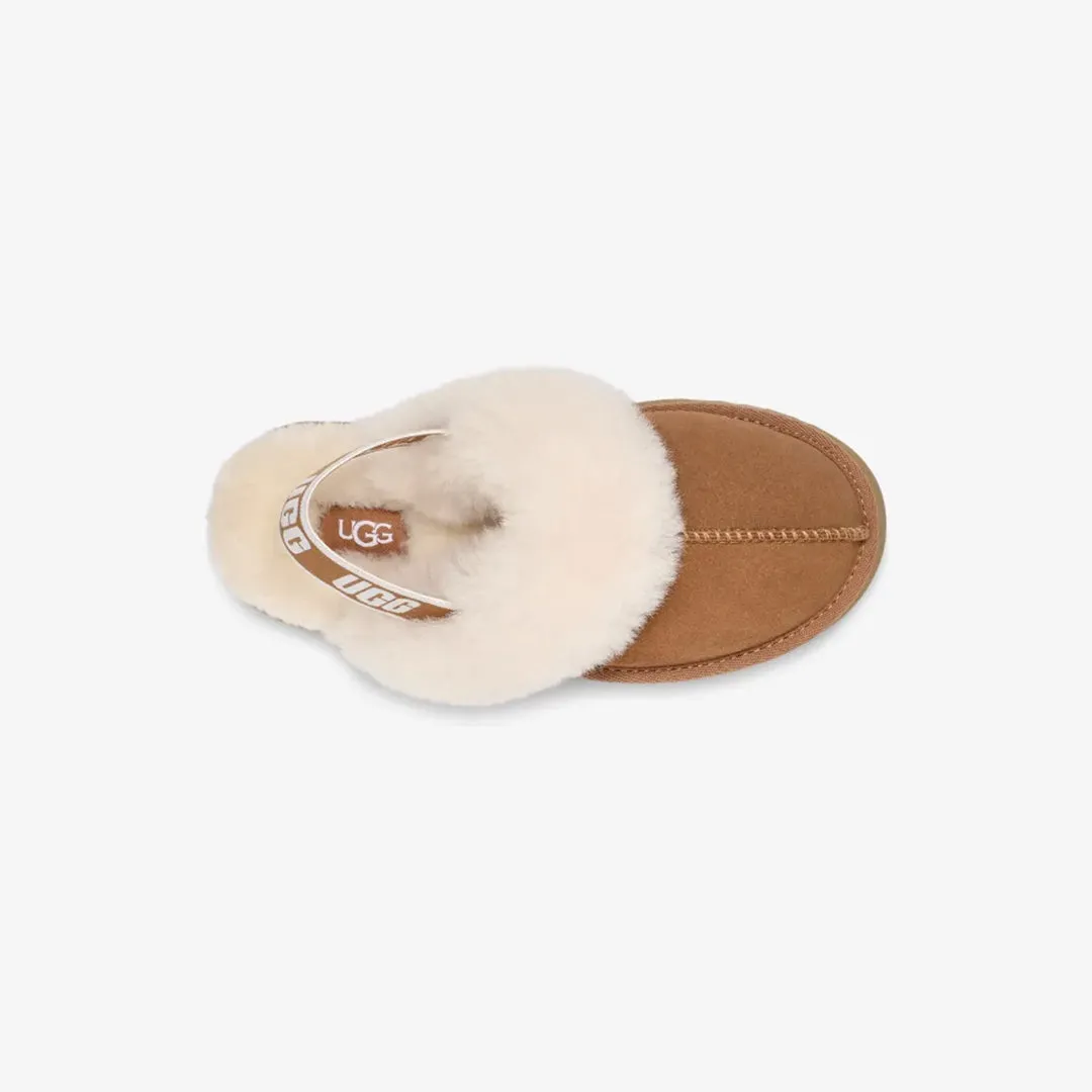 UGG FUNKETTE Kids Slippers Chestnut