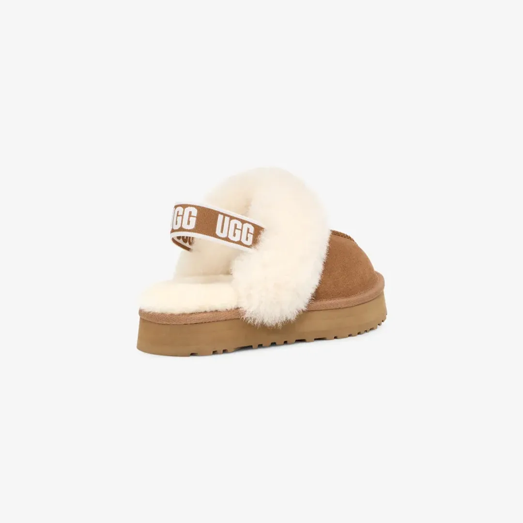 UGG FUNKETTE Kids Slippers Chestnut
