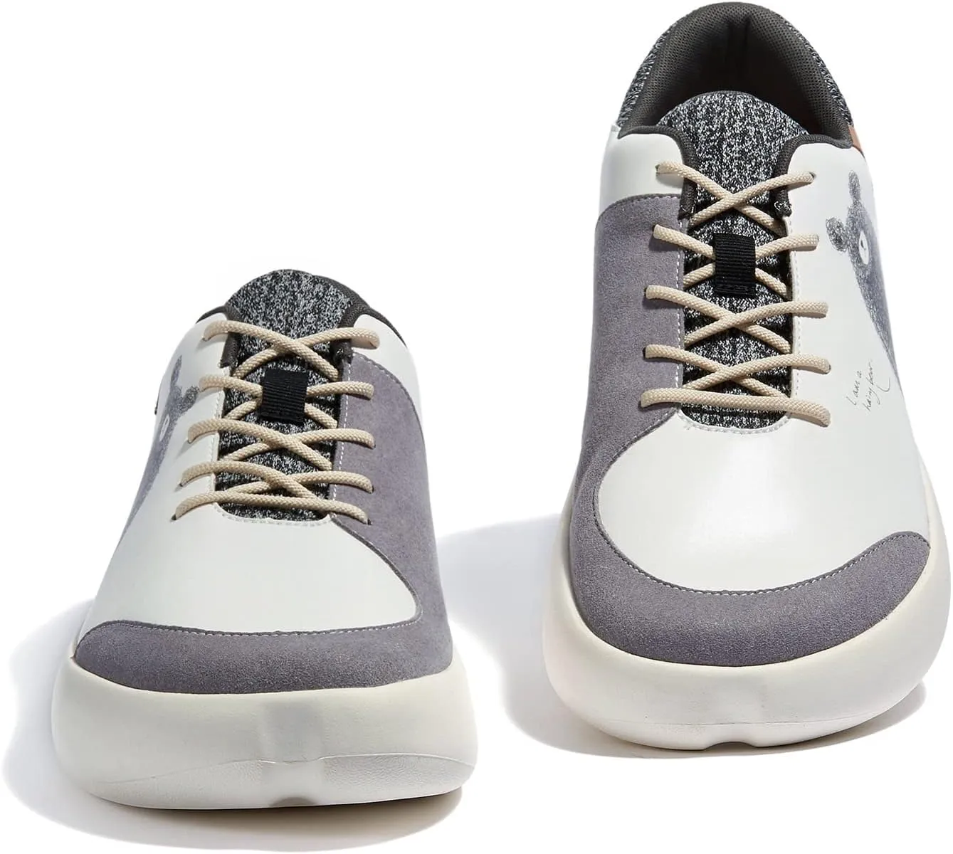UIN Men's Art Painted Fashion Sneaker Wide Toe Lace-up Lightweight Comfort Walking Travel Shoes Bartello
