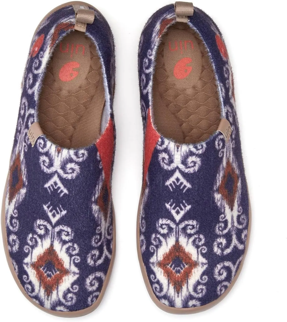 UIN Men's Art Travel Shoes Slip On Casual Wool Cozy Loafers Lightweight Comfort Fashion Sneaker Toledo Ⅰ