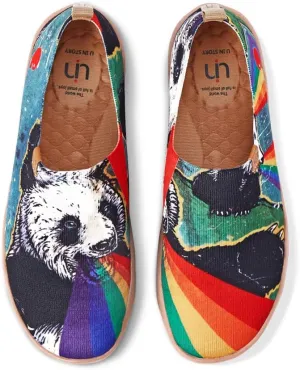 UIN Men's Walking Travel Shoes Slip On Canvas Casual Loafers Lightweight Comfort Fashion Sneaker Happy Doggies