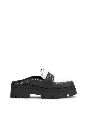Uma Slip On Loafer in Black & White