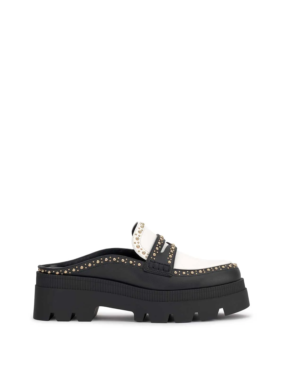 Uma Slip On Loafer in Black & White