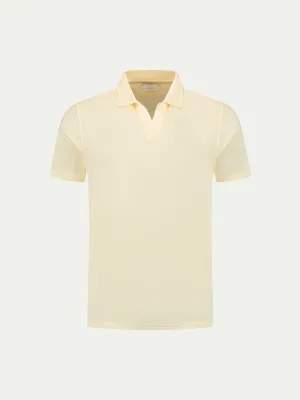 Vanilla Buttonless Polo Shirt