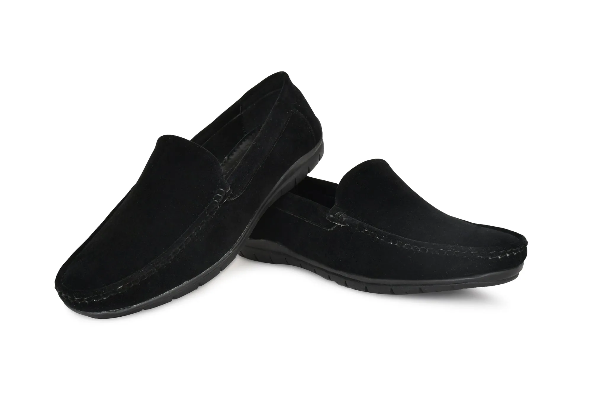 Velvet Pull-on Loafer for Men  Black