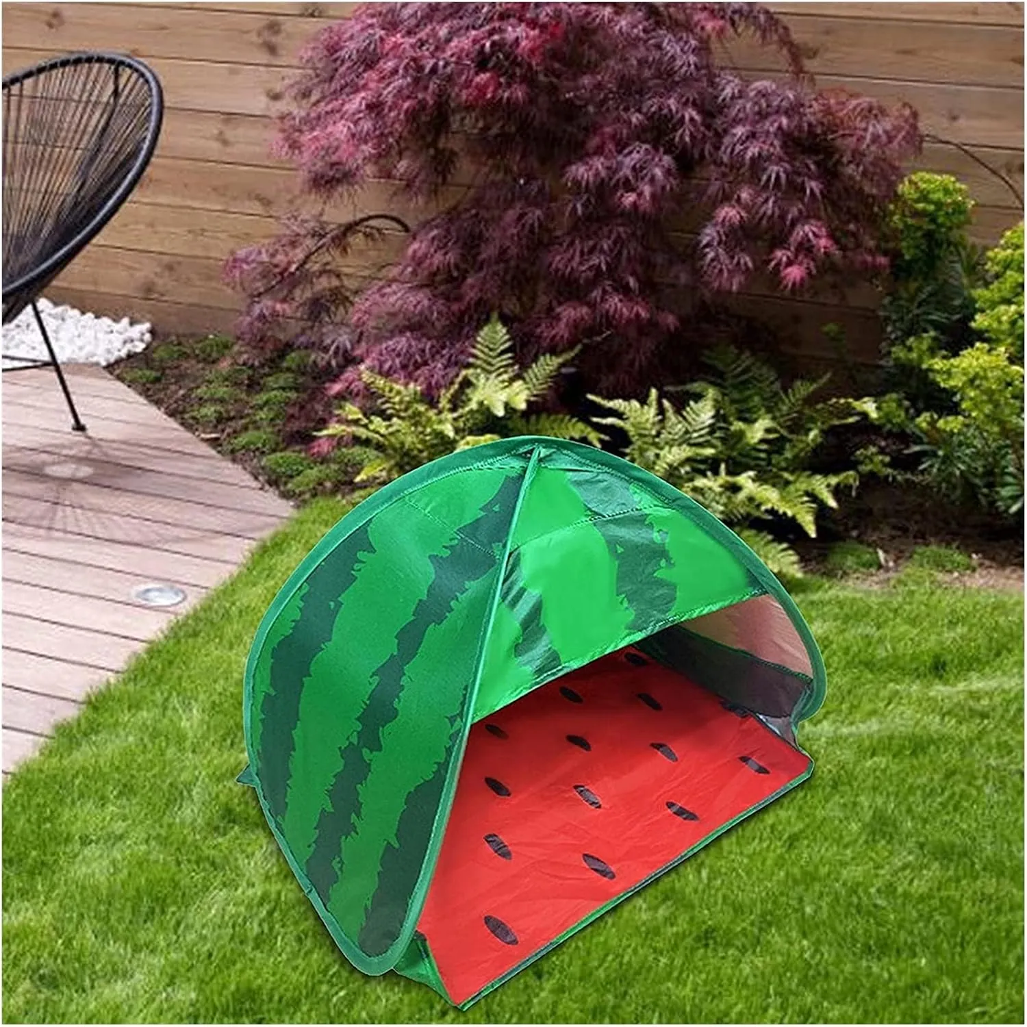 Watermelon Style Sun Shade Shelter, Easy PopUp Instant Beach Tent Portable AntiUV Sunshade Pet Tent for Beach Camping Picnic Hiking Outdoor (Color : L)