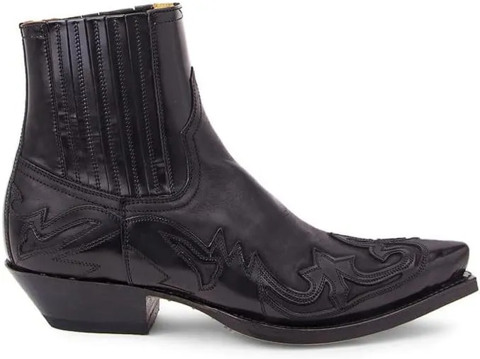 Western Cowboy Boots Breathable Casual Comfortable High top Embroidered Pointed Toe Stitched Oxford Boots