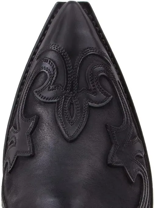 Western Cowboy Boots Breathable Casual Comfortable High top Embroidered Pointed Toe Stitched Oxford Boots