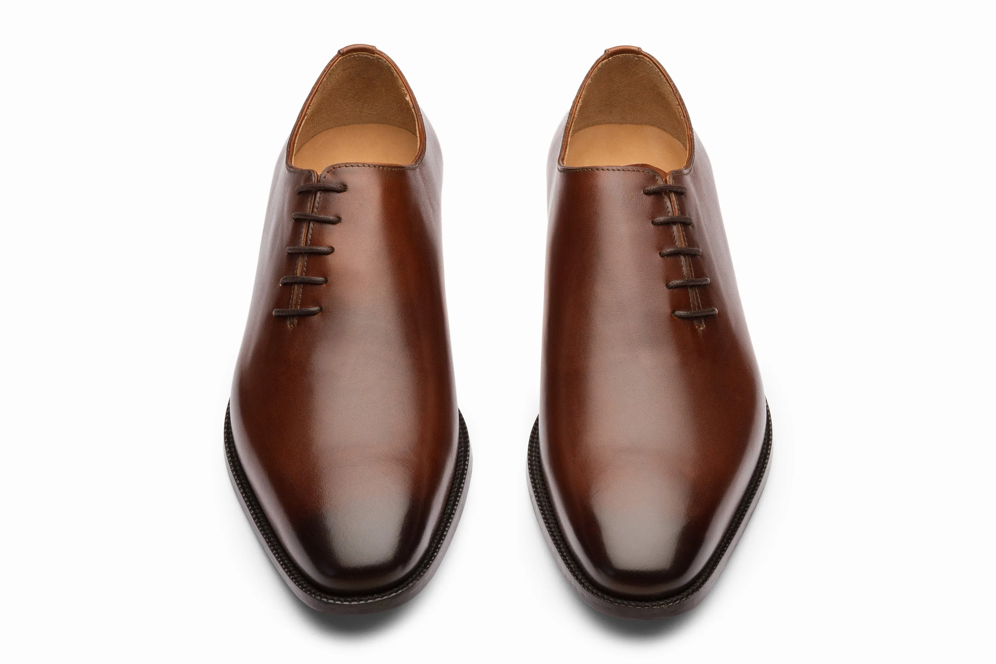 Wholecut Oxford with Side Lacing - Brown