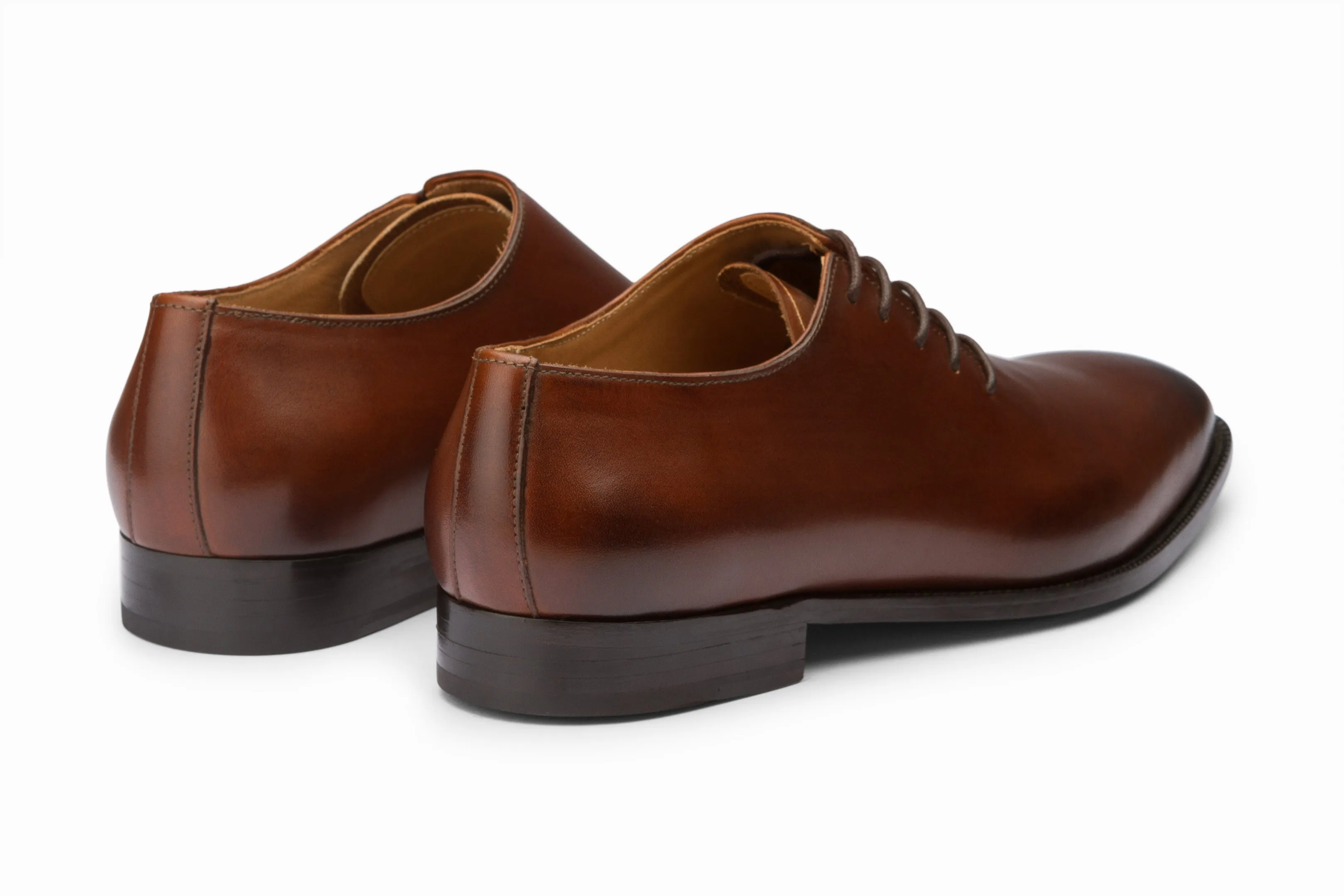 Wholecut Oxford with Side Lacing - Brown