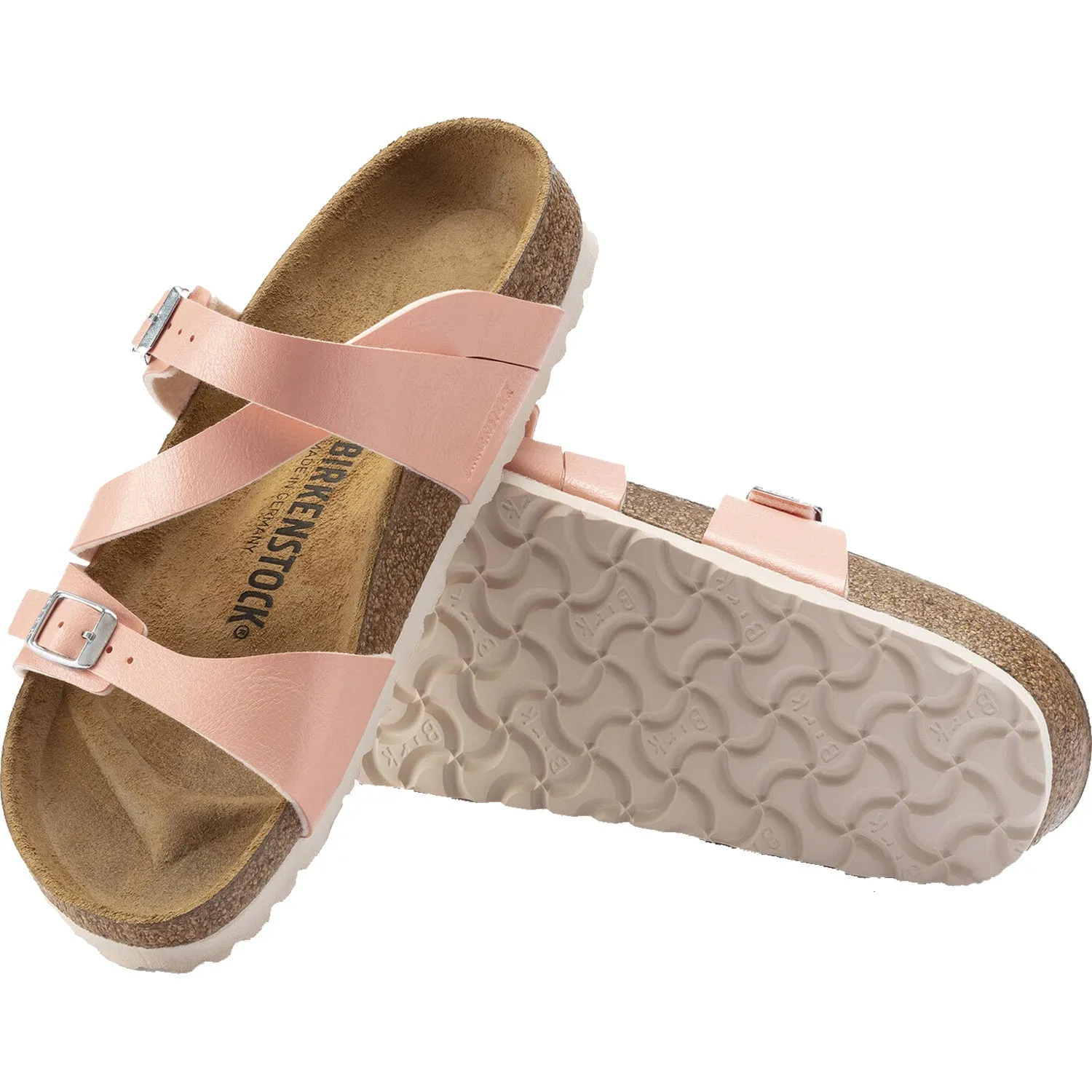 Women's Birkenstock Salina Coral Peach Birko-Flor