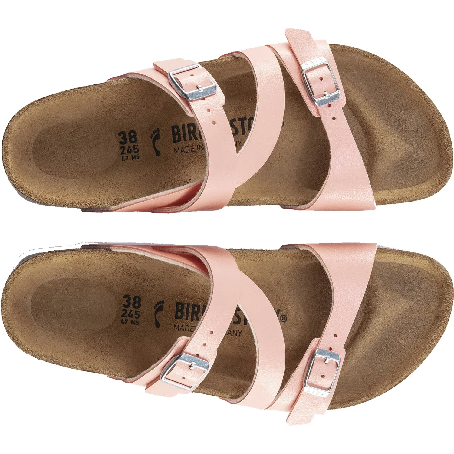 Women's Birkenstock Salina Coral Peach Birko-Flor