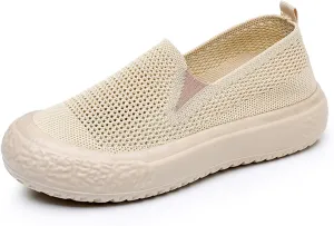 Women's Breathable Mesh Hollow Slip-On Loafers Comfortable Lightweight Casual Walking Shoes Summer Outdoor Non-Slip Versatile Fisherman's Shoes