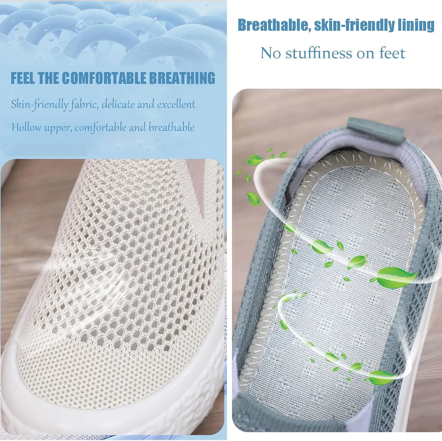 Women's Breathable Mesh Hollow Slip-On Loafers Comfortable Lightweight Casual Walking Shoes Summer Outdoor Non-Slip Versatile Fisherman's Shoes