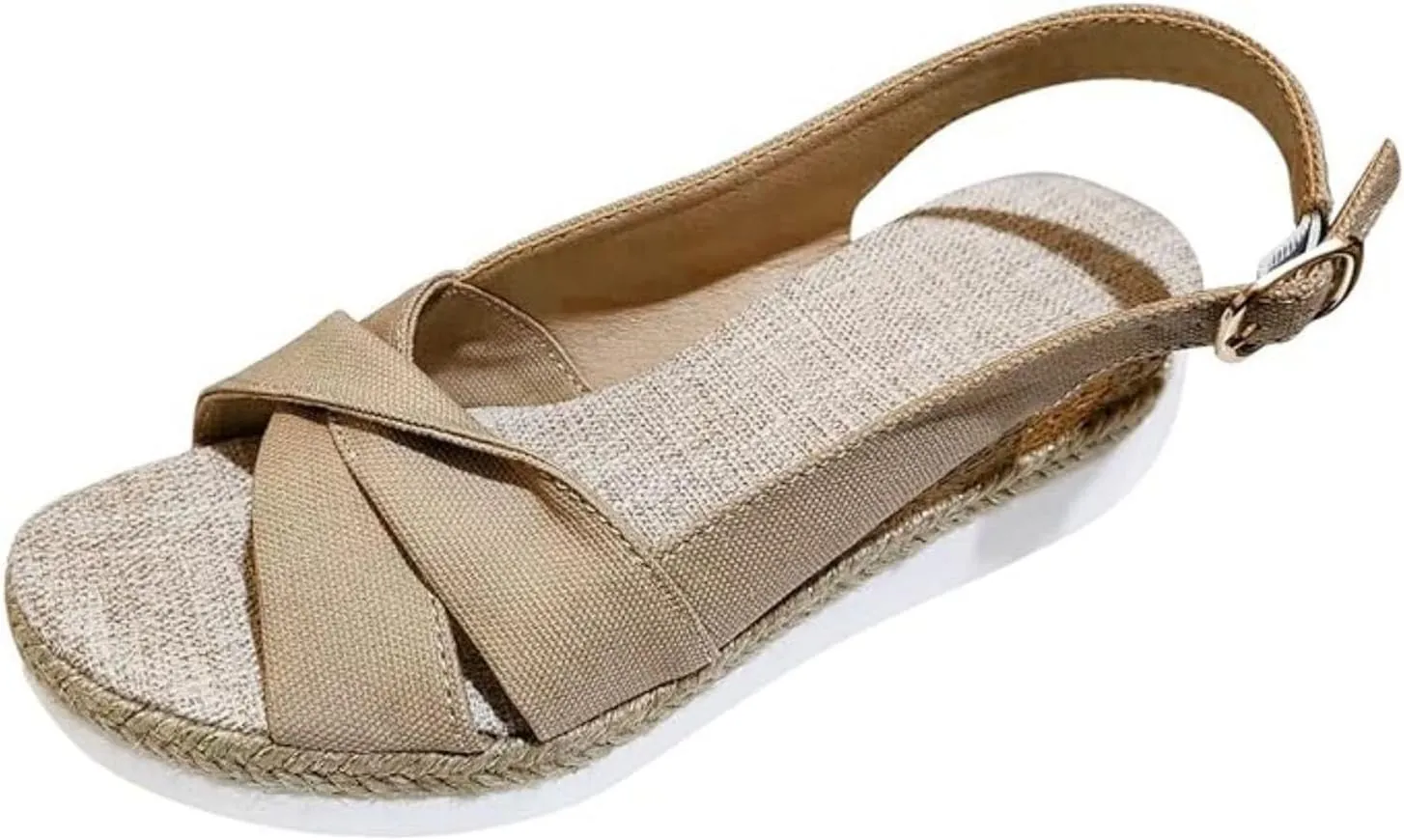 Women's Espadrille Sandals with Back Strap, Low Wedge Platform Sandals, Dressy Summer Wedges, Comfortable Office Shoes for Women, Ladies Walking Sandal, Casual Lightweight Sandal 2025 Fashion Trends