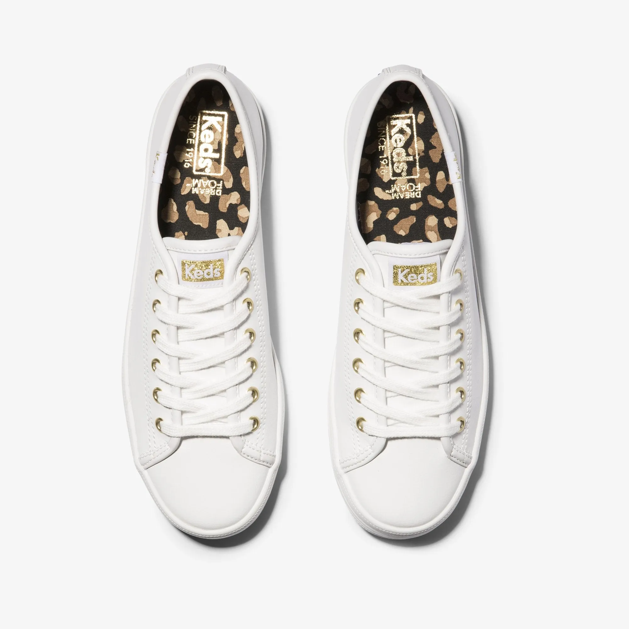 Women's Kickstart leather White/Gold