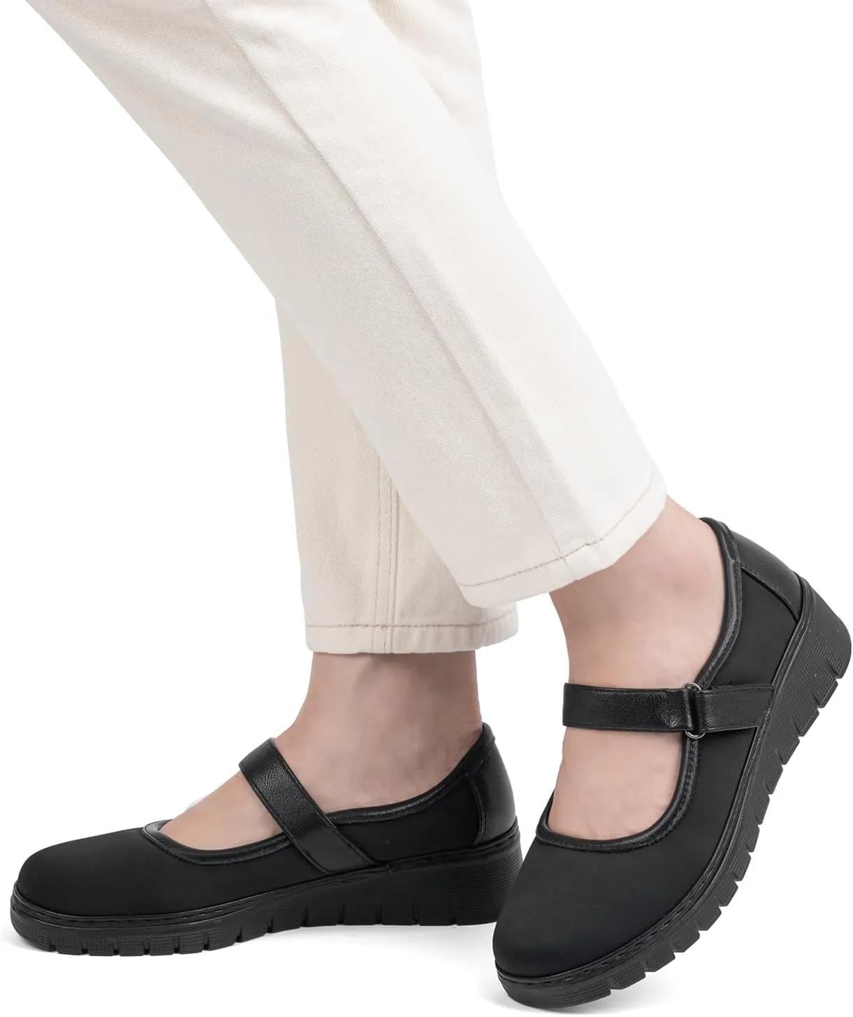 Women’s Mary Jane Shoes for Bunions Comfortable Orthotic Dress Shoes Non-Slip Orthopedic Work Shoes